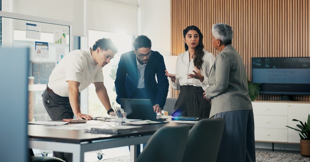 Réunion d'équipe en entreprise
