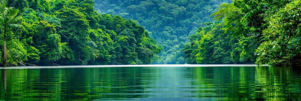 Rivière au cœur d'une forêt verdoyante